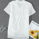 Small White Swiss Dot Short Sleeve Top