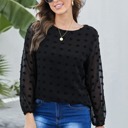  Long Sleeve Swiss Dot Top