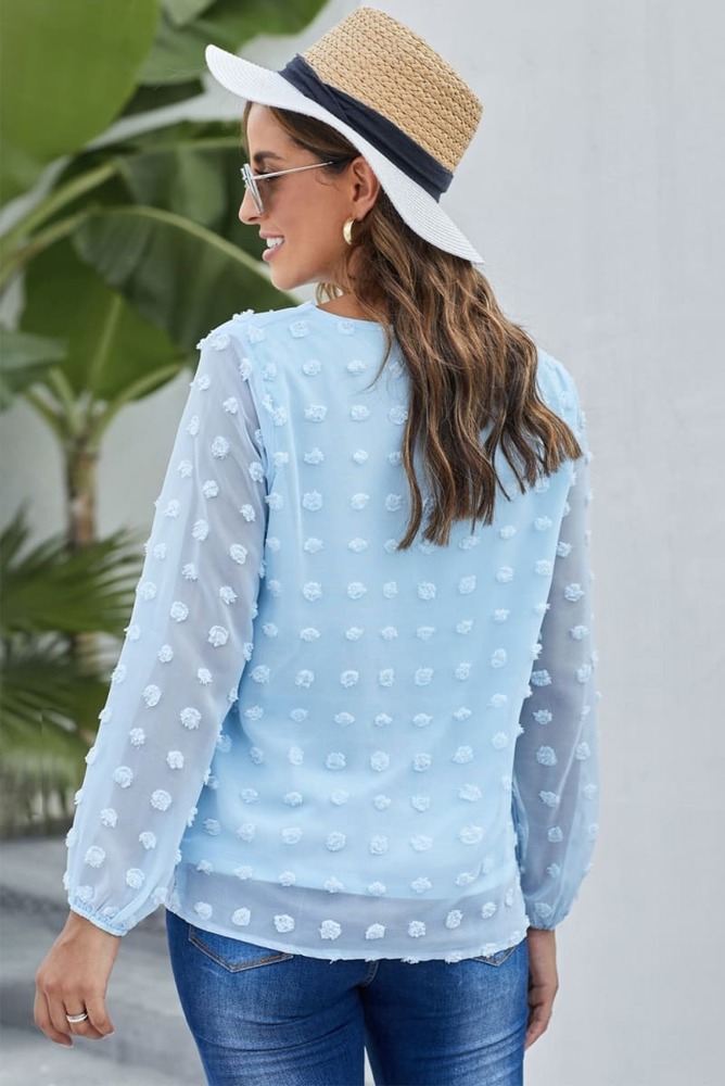 Long Sleeve Swiss Dot Top