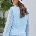 Small Blue Long Sleeve Swiss Dot Top