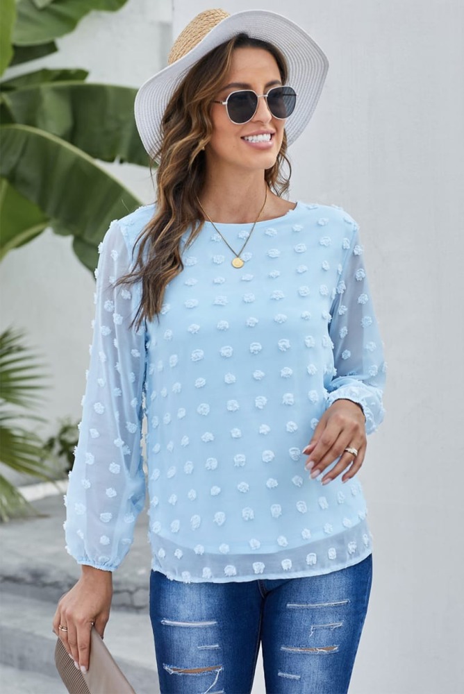 Long Sleeve Swiss Dot Top