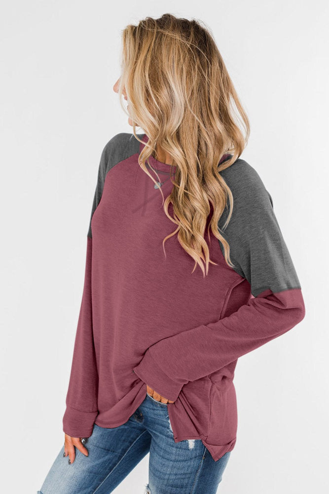 Colorblock Raglan Top