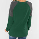 Small Green Colorblock Raglan Top