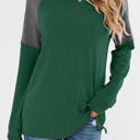 Small Green Colorblock Raglan Top