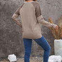 Small Khaki Colorblock Raglan Top