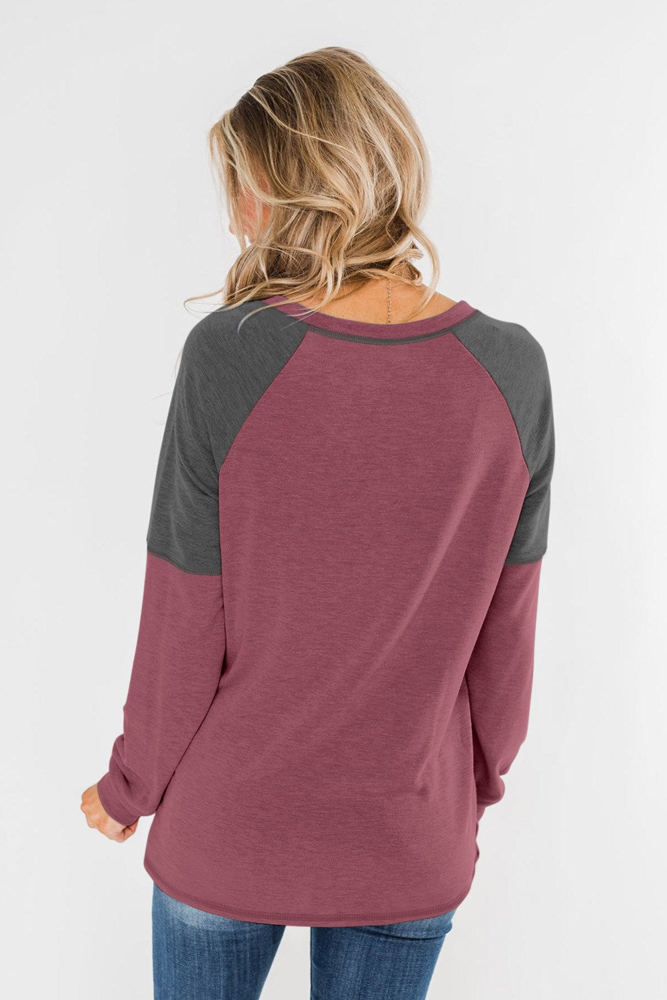 Colorblock Raglan Top