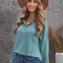  Everyday Buttoned Long Sleeve Top