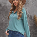  Everyday Buttoned Long Sleeve Top