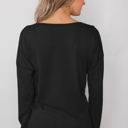 Small Black Everyday Buttoned Long Sleeve Top