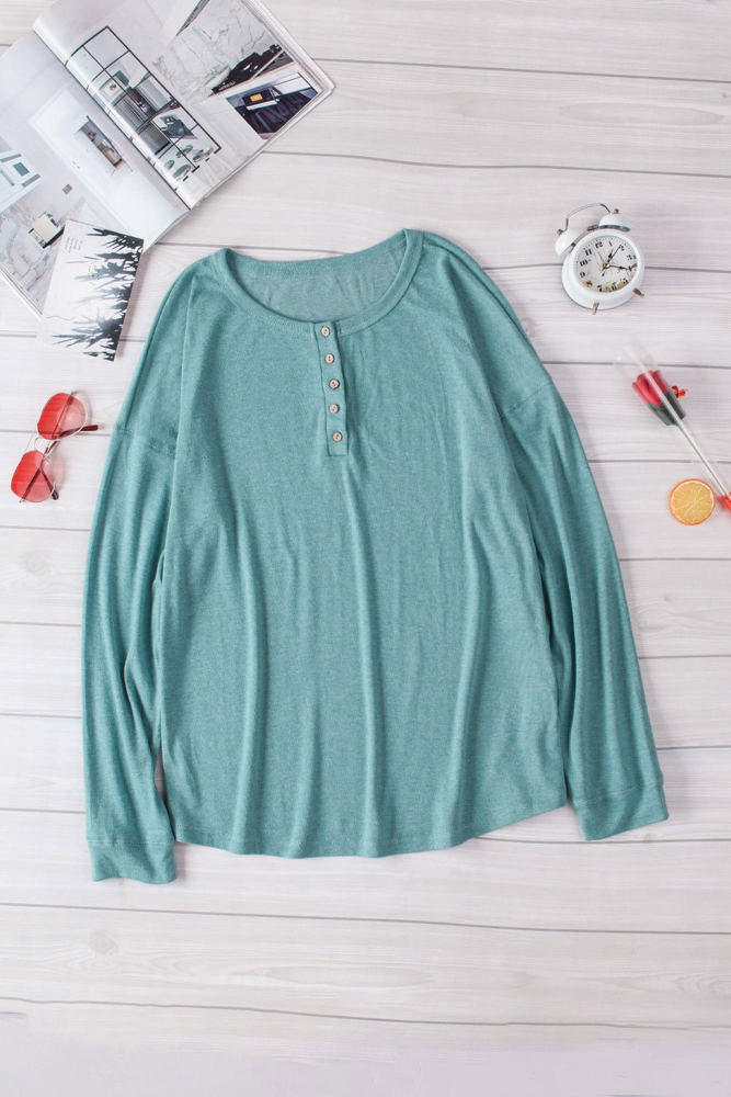 Everyday Buttoned Long Sleeve Top