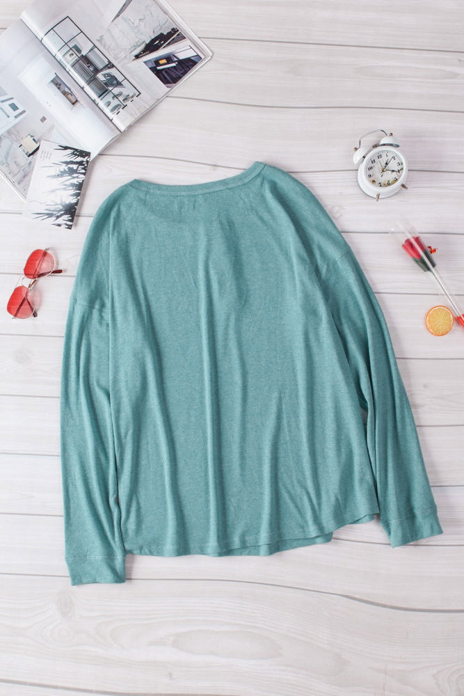 Everyday Buttoned Long Sleeve Top