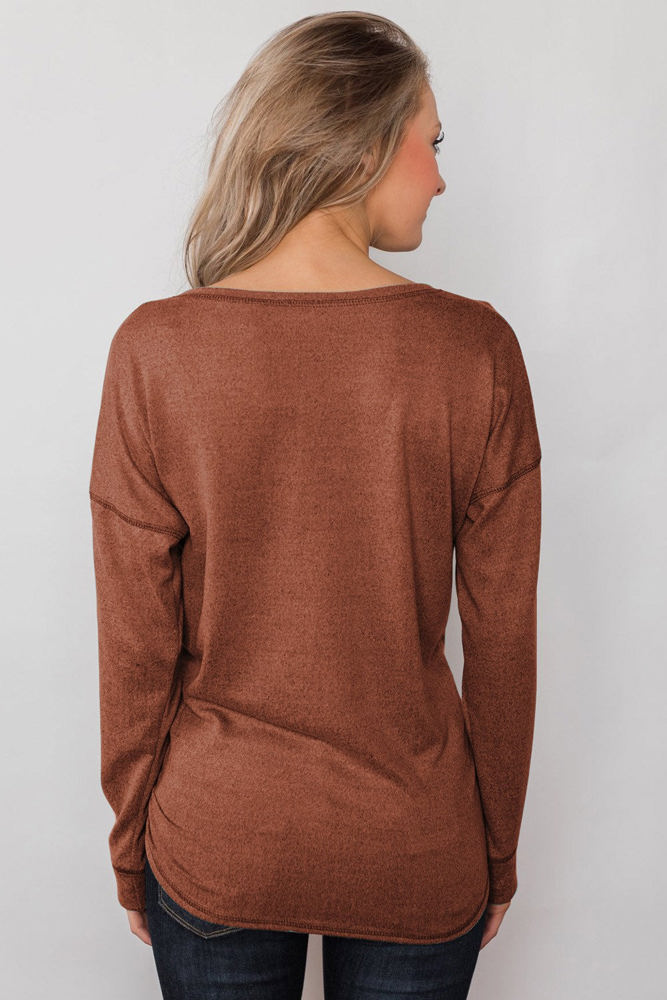 Everyday Buttoned Long Sleeve Top