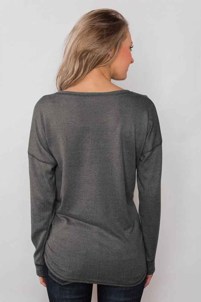 Everyday Buttoned Long Sleeve Top