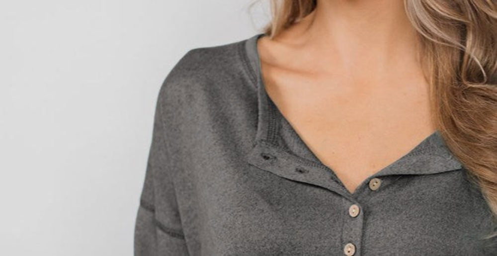 Everyday Buttoned Long Sleeve Top