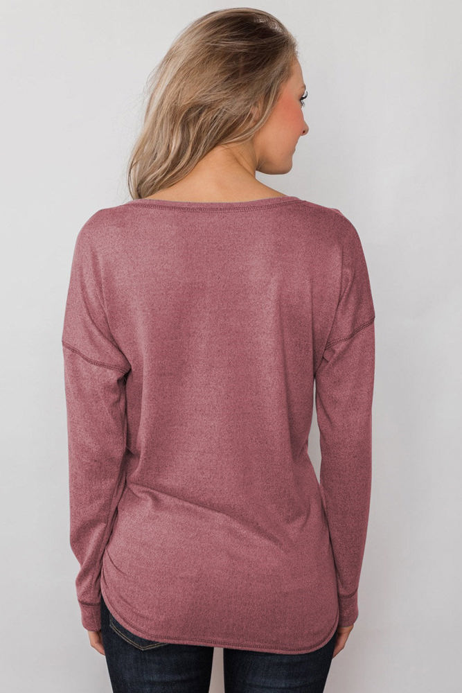 Everyday Buttoned Long Sleeve Top