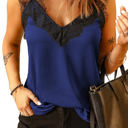 Small Blue Gorgeous Lace Shoulder Top