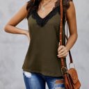 Small Green Gorgeous Lace Shoulder Top