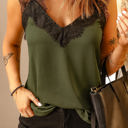 Small Green Gorgeous Lace Shoulder Top