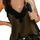 Small Green Gorgeous Lace Shoulder Top