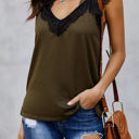 Small Green Gorgeous Lace Shoulder Top