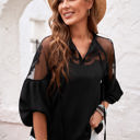 Small Black Splendid Lace Blouse