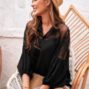 Small Black Splendid Lace Blouse