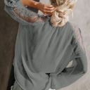 Small Gray Splendid Lace Blouse