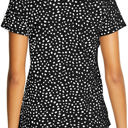 Small Black Short Sleeve Spotted Tee T Shirt Top