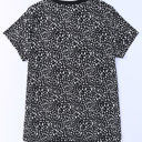 Small Black Short Sleeve Spotted Tee T Shirt Top