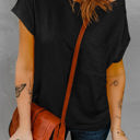 Small Black Side Slit Pocket Top