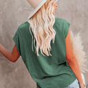 Small Green Side Slit Pocket Top