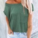 Small Green Side Slit Pocket Top