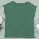 Small Green Side Slit Pocket Top