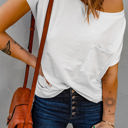 Small Ivory Side Slit Pocket Top