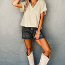 XXL Apricot Crinkled Textured Wide Sleeve T Shirt Top