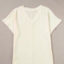 Small Apricot Crinkled Textured Wide Sleeve T Shirt Top