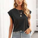 Small Dark Gray Drop Shoulder Top