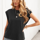 Small Dark Gray Drop Shoulder Top