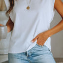 Small White Drop Shoulder Top