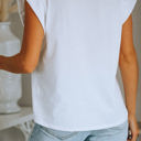 Small White Drop Shoulder Top