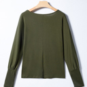  Green Extended Cuffs Long Sleeve Top