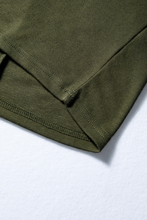 Green Extended Cuffs Long Sleeve Top