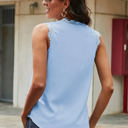 Small Sky Blue Eyelash Tank Top