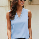 Small Sky Blue Eyelash Tank Top