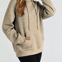  Quilted Kangaroo Pocket Drawstring Hoodie