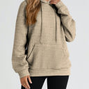  Quilted Kangaroo Pocket Drawstring Hoodie