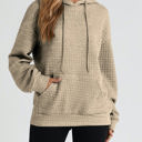  Quilted Kangaroo Pocket Drawstring Hoodie