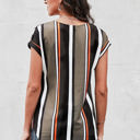  Zip Front Stripe Top