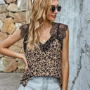 Small Leopard Sweet Lace Floral Tank