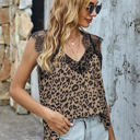 Small Leopard Sweet Lace Floral Tank